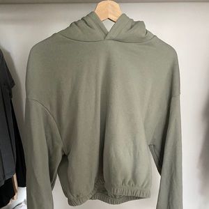 Cropped sage green sweater